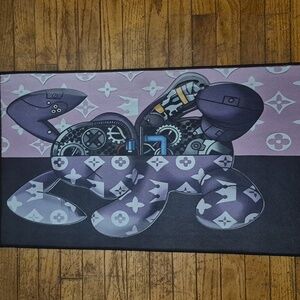 Purple and Black Rug Dimensions 30.5" Length And Width 12.5"